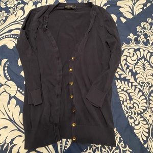 The limited navy cardigan